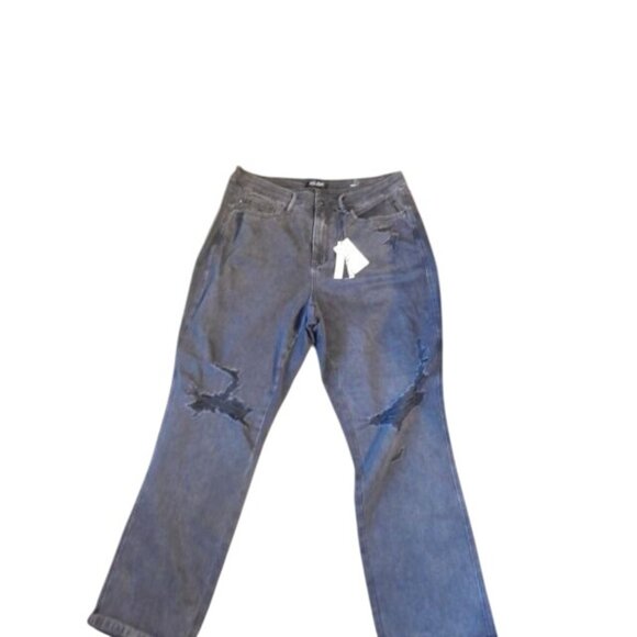 Judy Blue Size 18W Black Ripped 90s STRETCH Distressed Denim Jeans NWT Plus Size - Picture 4 of 5